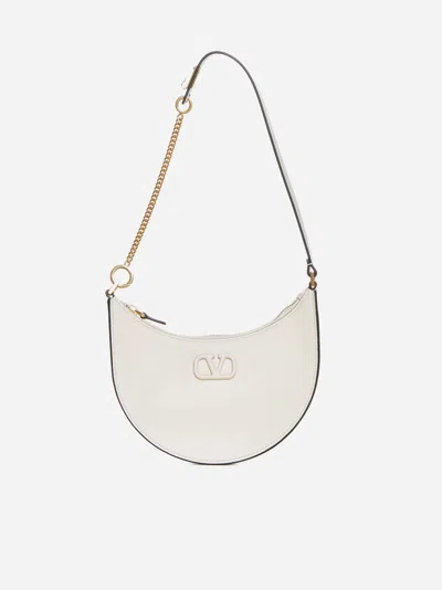 VALENTINO GARAVANI WHITE VLOGO SIGNATURE MINI HOBO BAG<BR/>