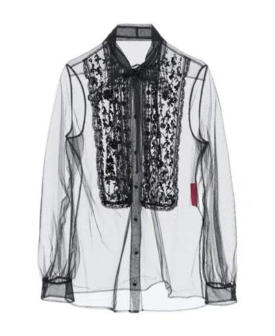 VALENTINO VALENTINO	LONG-SLEEVED TULLE SHIRT