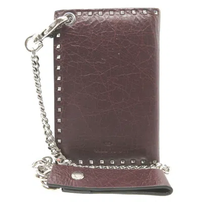 VALENTINO GARAVANI LEATHER CHAIN/SHOULDER WALLET (PRE-OWNED)