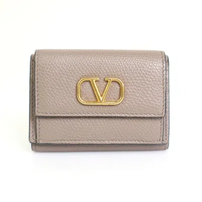 VALENTINO GARAVANI LEATHER WALLET (TRI-FOLD) (PRE-OWNED)