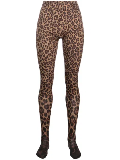 VALENTINO LEOPARD-PRINT TIGHTS