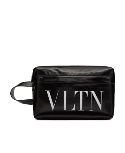 VALENTINO GARAVANI LOGO-PRINT DETAIL WASH BAG