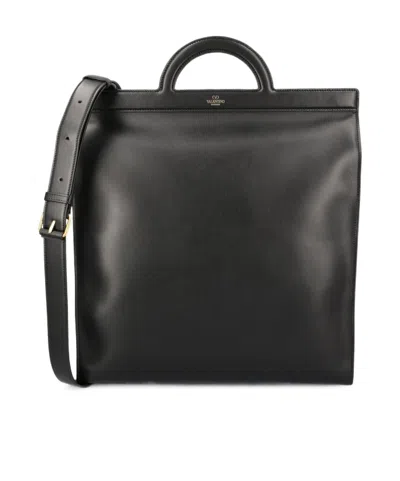 VALENTINO GARAVANI VALENTINO LOGO PRINTED TOP HANDLE BAG