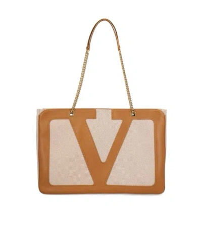 VALENTINO GARAVANI VALENTINO VLOGO PATCH ZIP DETAILED SHOULDER BAG