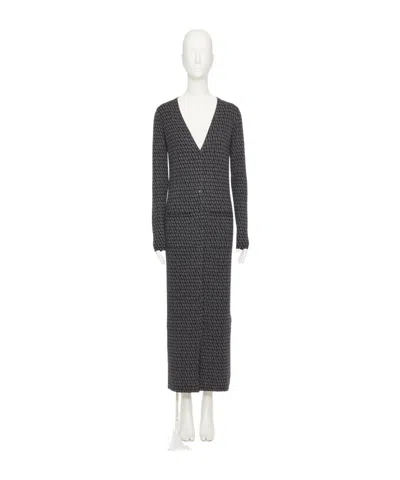 VALENTINO VALENTINO TOILE ICONOGRAPHE V-NECK CARDIGAN DRESS