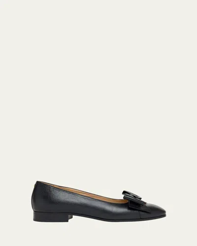 VALENTINO GARAVANI MEN'S BOWOW BALLERINA LEATHER LOAFERS