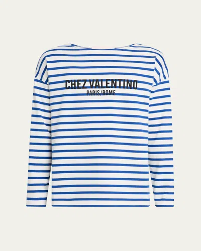 VALENTINO MEN'S CHEZ SAILOR STRIPED JERSEY T-SHIRT