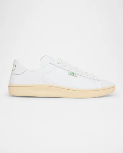 VALENTINO GARAVANI MEN'S ROYCO V LOGO CALFSKIN LOW-TOP SNEAKERS