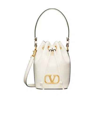 VALENTINO GARAVANI VALENTINO VLOGO SIGNATURE DRAWSTRING BUCKET BAG