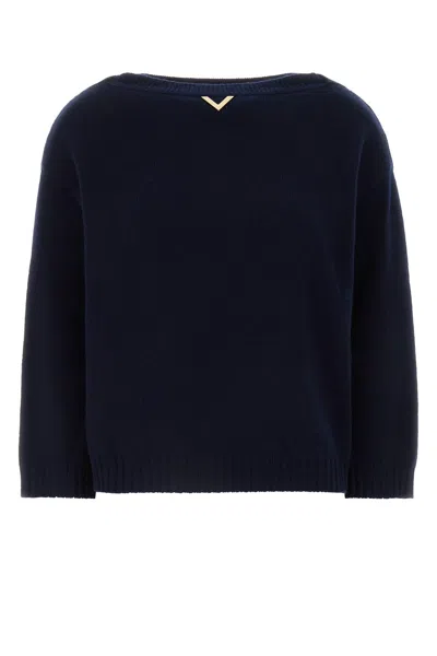 VALENTINO NAVY BLUE CASHMERE SWEATER