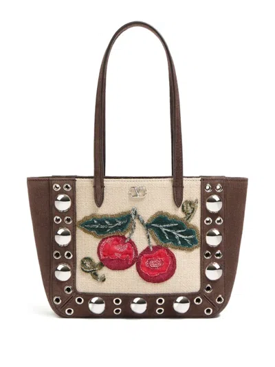 VALENTINO GARAVANI MINI NELLCOTE EMBROIDERED TOTE BAG
