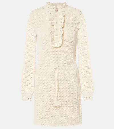VALENTINO OPEN-KNIT COTTON MINIDRESS