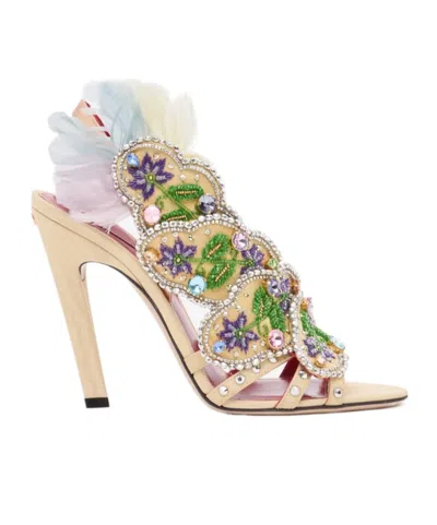VALENTINO GARAVANI 105MM DANS LE FOYER CRYSTAL-EMBELLISHED SANDALS
