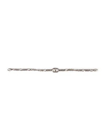 VALENTINO GARAVANI PALLADIUM METAL OVALETTE BRACELET