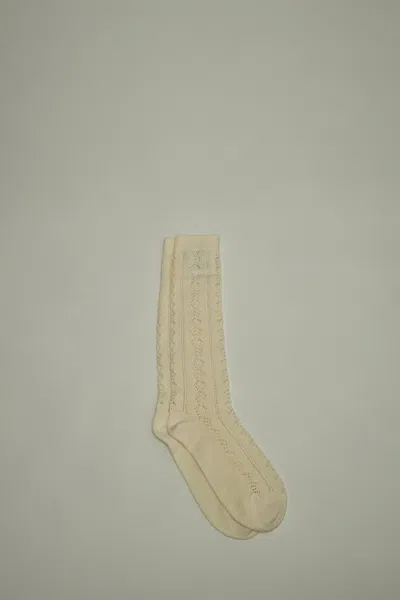 VALENTINO PERFORATED COTTON SOCKS WITH V-LOGO