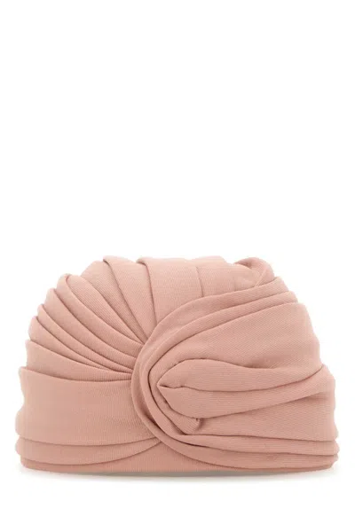 VALENTINO GARAVANI WOMEN PINK TURBAN HAT, M LUXURY HATS FOR WOMEN DARVEYS