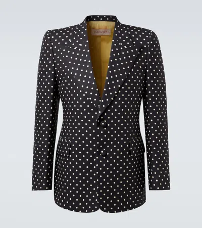 VALENTINO POLKA-DOT SILK BLAZER