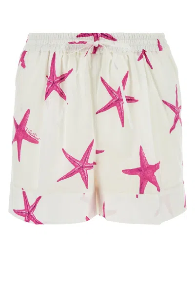 VALENTINO PRINTED POPLIN VALENTINO GARAVANI ESCAPE SHORTS