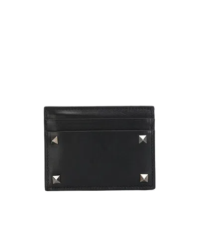 VALENTINO GARAVANI VALENTINO	GARAVANI ROCKSTUD LOGO DETAILED CARDHOLDER