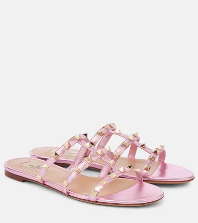VALENTINO GARAVANI ROCKSTUD CLASSIC LEATHER FLATS