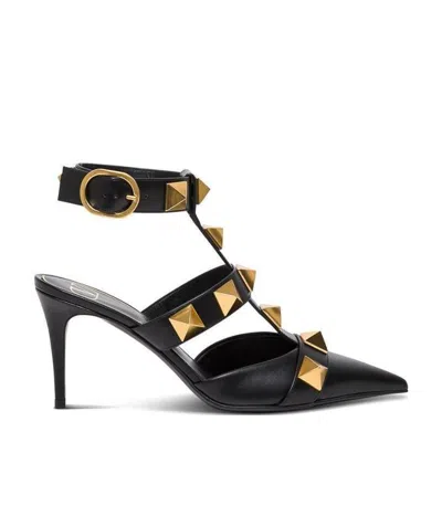 VALENTINO GARAVANI VALENTINO GARAVANI ROCKSTUD POINTED TOE BUCKLED PUMPS