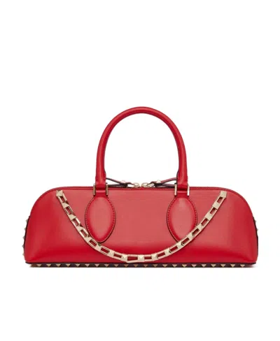 VALENTINO GARAVANI VALENTINO GARAVANI ROCKSTUD EAST-WEST ZIP-UP TOTE BAG