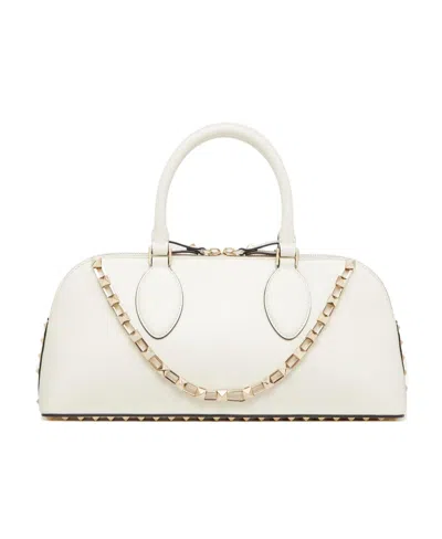 VALENTINO GARAVANI VALENTINO ROCKSTUD ZIPPED MEDIUM TOTE BAG