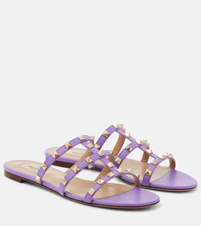 VALENTINO GARAVANI ROCKSTUD LEATHER SANDALS