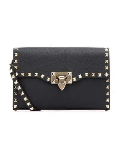 VALENTINO GARAVANI VALENTINO GARAVANI ROCKSTUD FOLDOVER TOP SMALL SHOULDER BAG