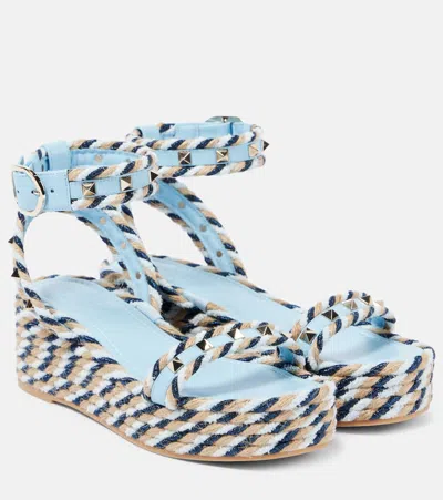 VALENTINO GARAVANI ROCKSTUD TORCHON ESPADRILLE SANDALS