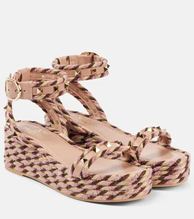 VALENTINO GARAVANI ROCKSTUD TORCHON ESPADRILLE SANDALS