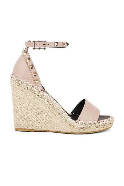 VALENTINO GARAVANI ROCKSTUD WEDGE ESPADRILLAS