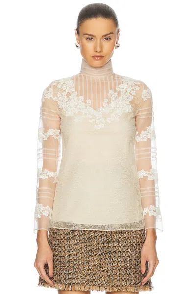 VALENTINO ROSES DENTELLE TOP