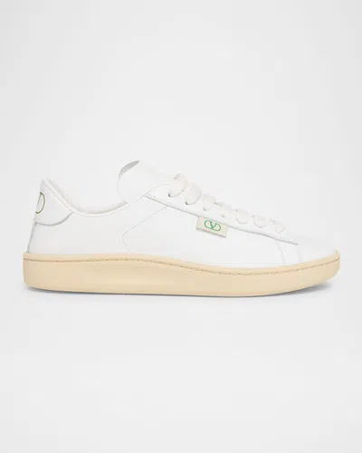 VALENTINO GARAVANI ROYCO LEATHER VLOGO LOW-TOP SNEAKERS
