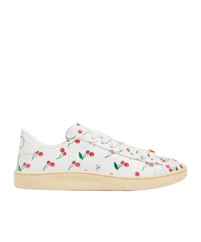 VALENTINO GARAVANI VALENTINO	ROYCO CHERRYFIC-PRINTED LACE-UP SNEAKERS