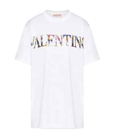 VALENTINO VALENTINO LOGO PRINTED CREWNECK T-SHIRT