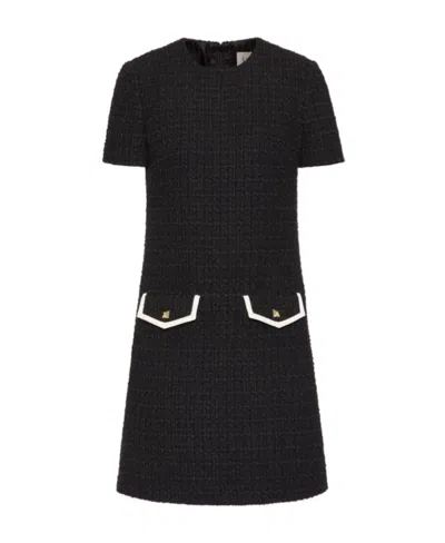 VALENTINO SHORT DRESS IN WOOL TWEED