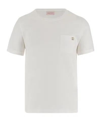 VALENTINO VALENTINO LOGO PLAQUE CREWNECK T-SHIRT