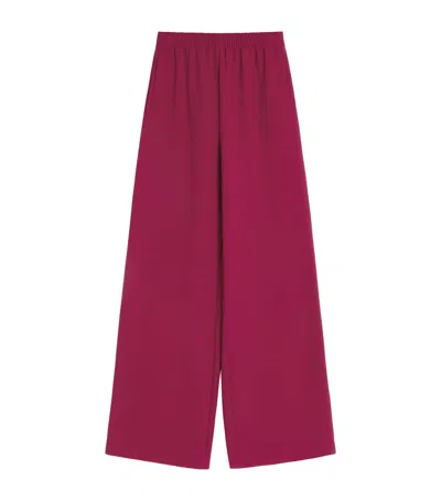 VALENTINO VALENTINO SILK WIDE-LEG TROUSERS
