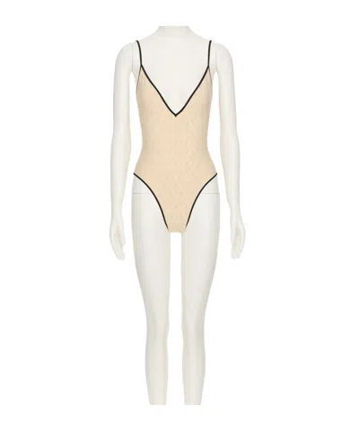 VALENTINO VALENTINO TOUTE LA V V-NECK ONE-PIECE SWIMSUIT