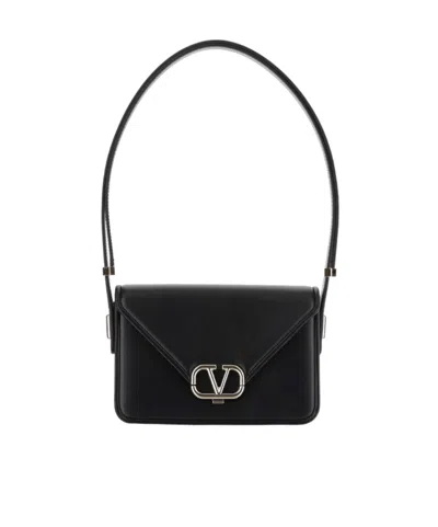 VALENTINO GARAVANI VALENTINO LOGO PLAQUE FOLDOVER TOP SMALL SHOULDER BAG