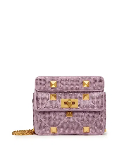 VALENTINO GARAVANI SMALL ROMAN STUD EMBELLISHED SHOULDER BAG