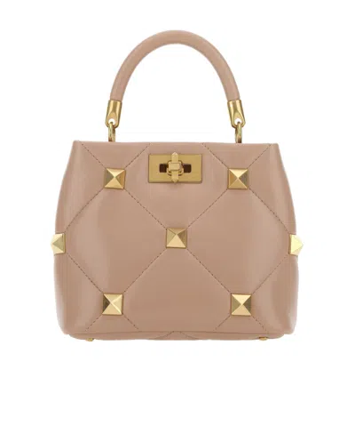 VALENTINO GARAVANI VALENTINO GARAVANI ROMAN STUD QUILTED SMALL TOTE BAG