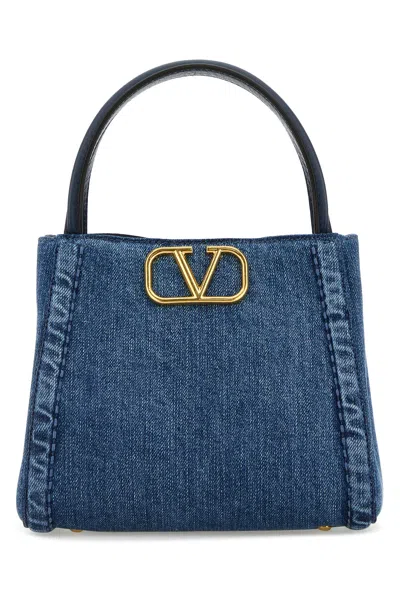 VALENTINO GARAVANI VALENTINO GARAVANI DENIM SMALL ALLTIME HANDBAG