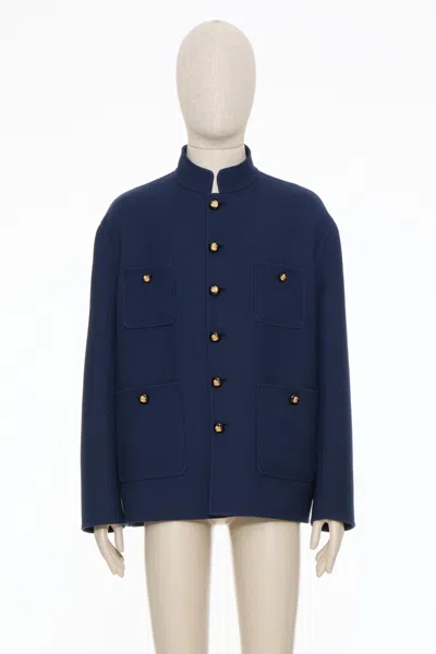 VALENTINO DOUBLE WOOL JACKET WITH MANDARIN COLLAR