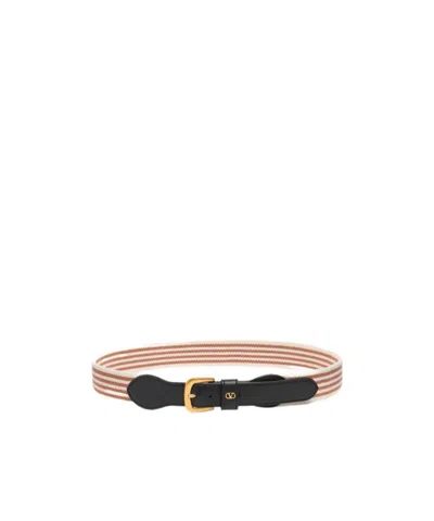 VALENTINO GARAVANI VALENTINO VLOGO SIGNATURE STRIPED BELT