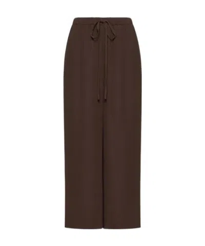 VALENTINO TIED-WAIST WIDE-LEG TROUSERS