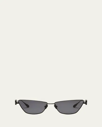 VALENTINO V-LOGO TITANIUM CAT-EYE SUNGLASSES