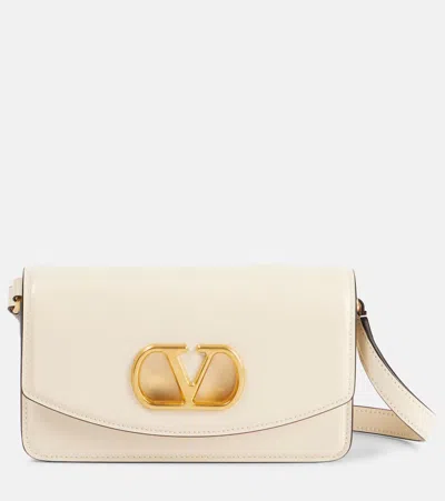 VALENTINO GARAVANI VAIN VLOGO LEATHER CLUTCH