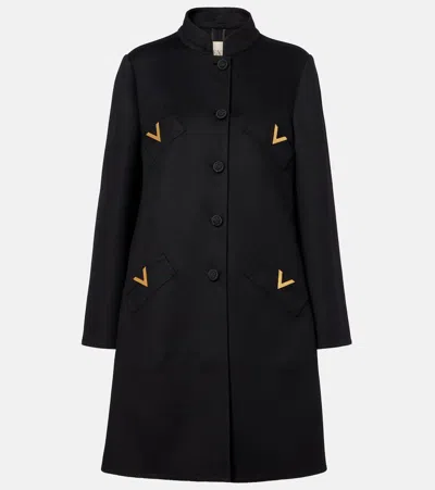 VALENTINO VGOLD WOOL AND CASHMERE COAT
